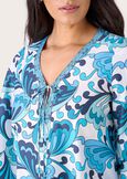 Alod crepe fabric dress BLUE TURCHESE Woman image number 2