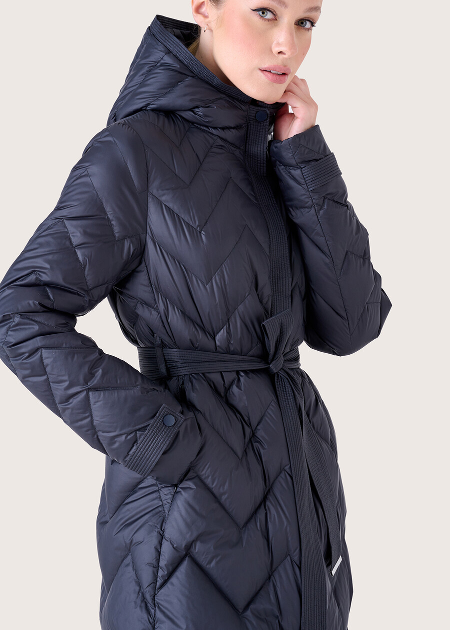 Pupo long down jacket NERO BLACKBEIGE GESSO Woman , image number 4