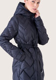 Pupo long down jacket NERO BLACKBEIGE GESSO Woman image number 4
