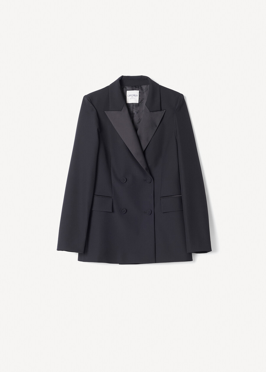 Satin-Lapel Tuxedo Suit NERO BLACK Woman , image number 9
