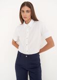 Camicia Alessia in cotone BIANCO WHITEVERDE ALGABLU ELETTRICO Donna immagine n. 1