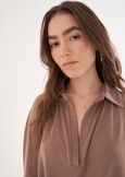 T-shirt Silvia Con Colletto VERDEMARRONE TERRA Donna immagine n. 2