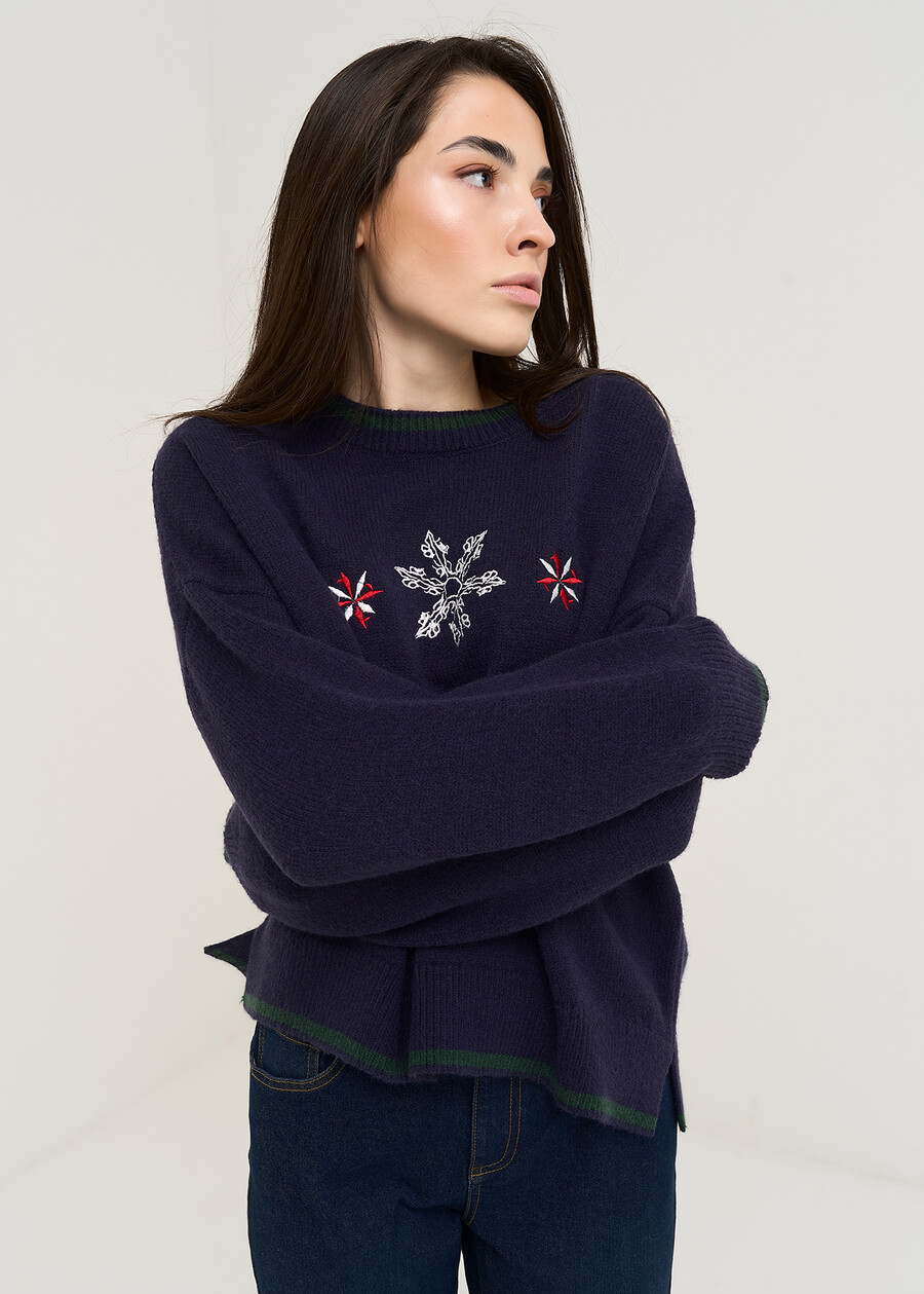 Maglia Meltin ricamo spacchetti VERDE FORESTA Donna , immagine n. 1