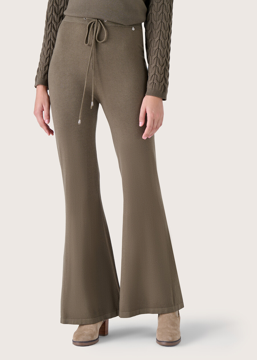 Phoebe flared trousers VERDE CAPPERBEIGE GREIGE Woman , image number 2