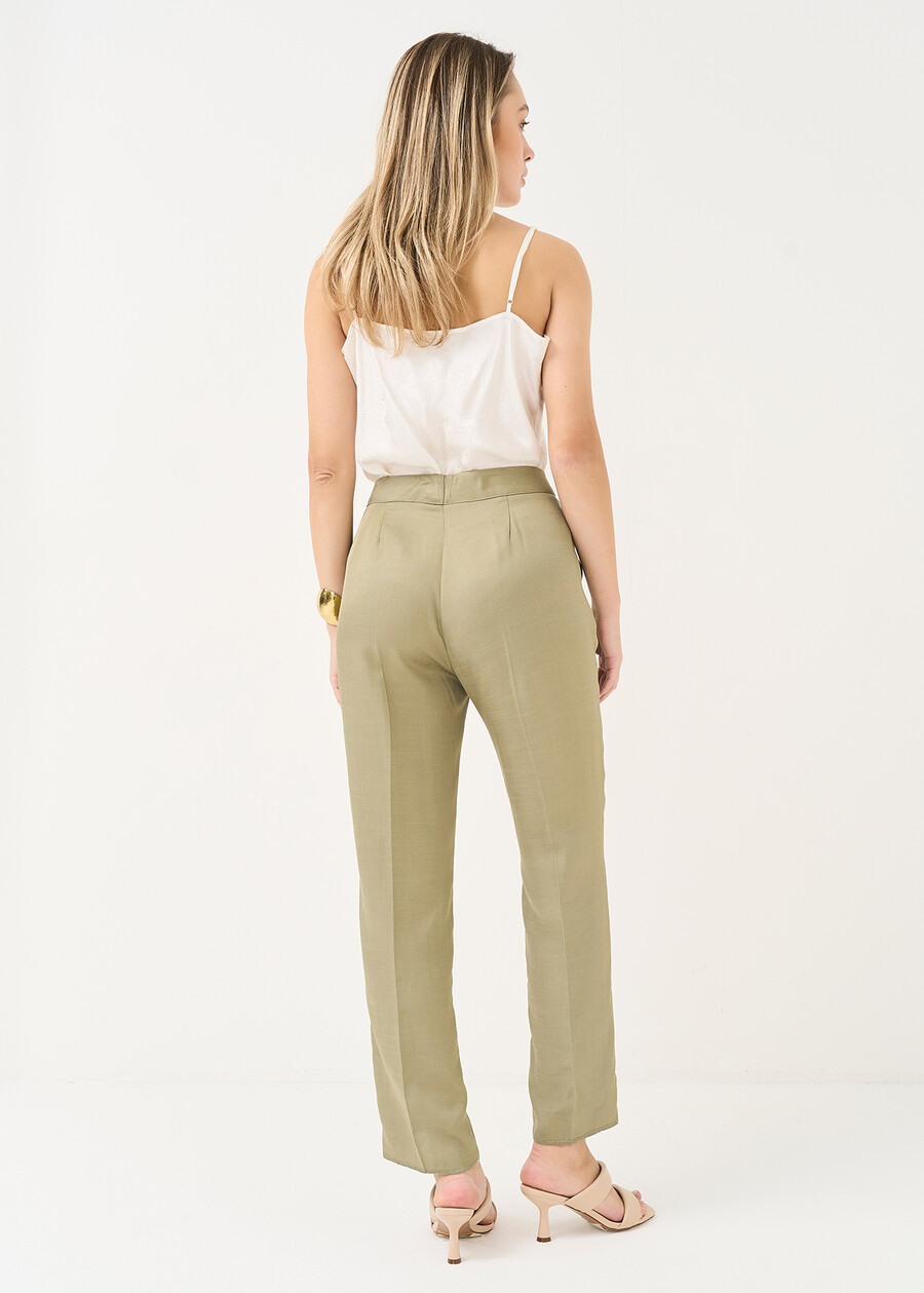 Pantaloni Alice tailleur lino VERDE Donna , immagine n. 5