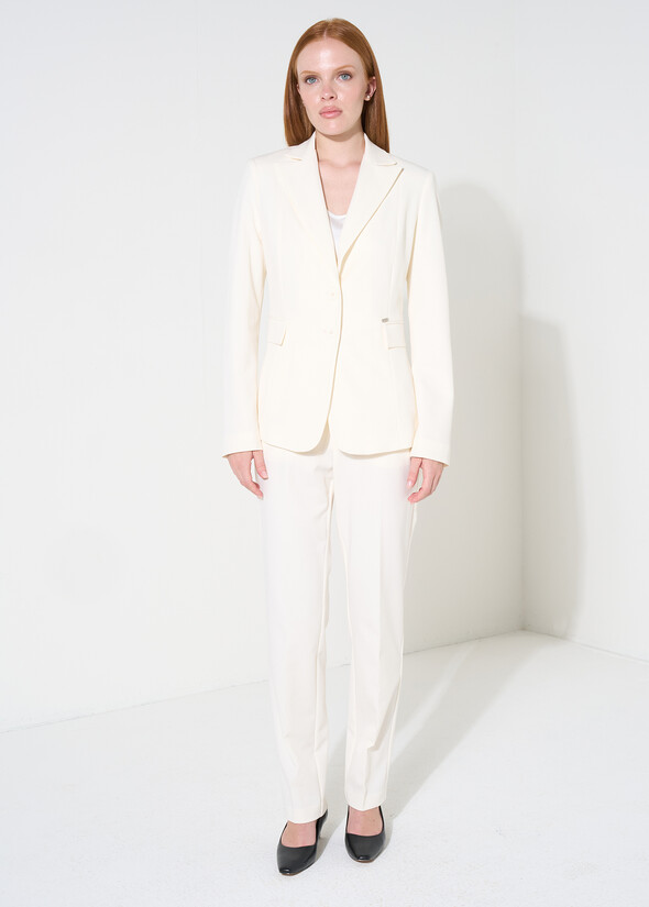 Pantaloni Alice slim bi-stretch BEIGE GESSO Donna null