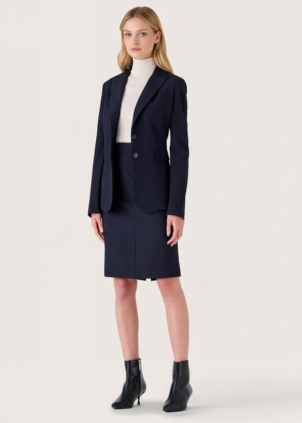 Gonna Gladys in tessuto tecnico BLU Donna null