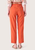 Gigi trousers with cupro effect MARRONE CACAO Woman image number 4