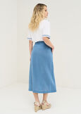 Gonna lunga Gabriella in misto lino MARRONEBLU AVION Donna immagine n. 4