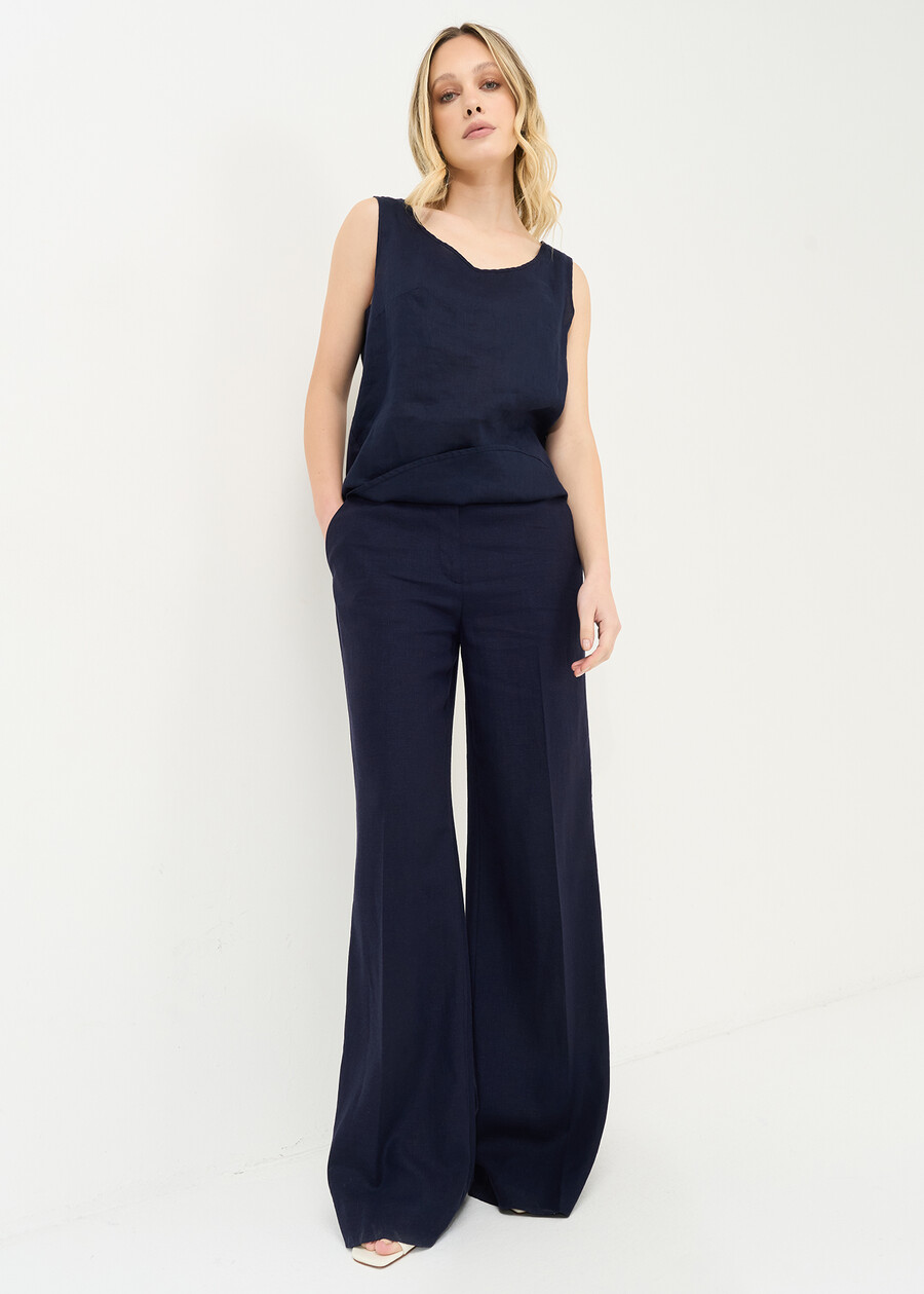 Canotta Titan in lino e cotone VERDEBLUROSA FUCSIABLU Donna , immagine n. 4