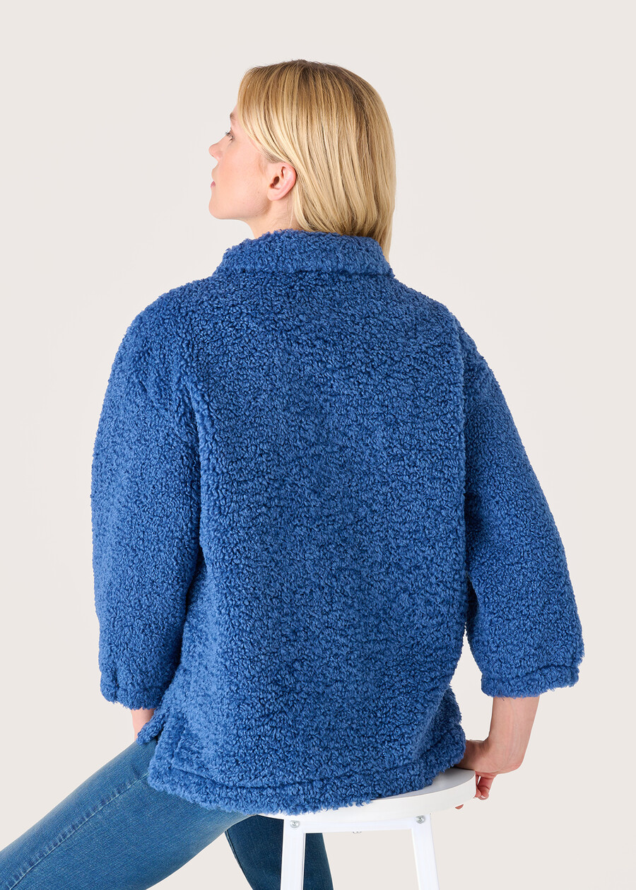Gaetan astrakan effect jacket BLU AVION Woman , image number 4