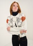 Cand argyle cardigan with gold buttons WINROBEIGE LATTE Woman image number 1