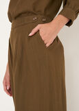 Pantaloni Penny in viscosa e lino BEIGE DOESKIN VERDE ALGA Donna immagine n. 3