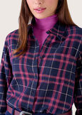 Camicia Check 100% viscosa BLU LAGUNA Donna immagine n. 3