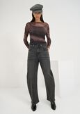 Jeans Dexter baggy con stras GREY DENIM Donna immagine n. 1