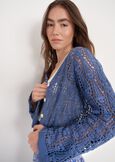 Cardigan Cedra In Crochet BLU AVION Donna immagine n. 2