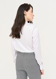 Alessia-F satin shirt with concealed placket BIANCO WHITE Woman image number 3