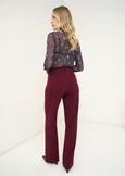 Giorgia pleated-texture trousers ROSSO BORDEAUXMARRONE Woman image number 4
