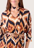 Adrianne patterned dress BEIGE TAUPE Woman image number 3