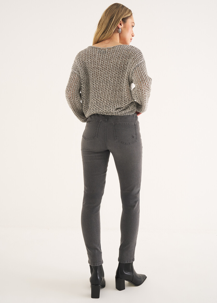 Kelly five-pocket jeggings GRIGIO GREYDENIM MEDIUM DENIM Woman , image number 4