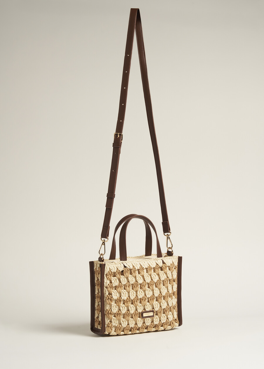 Borsa Besta In Corda Intrecciata NERO BLACKBEIGE CAMMELLO Donna , immagine n. 1
