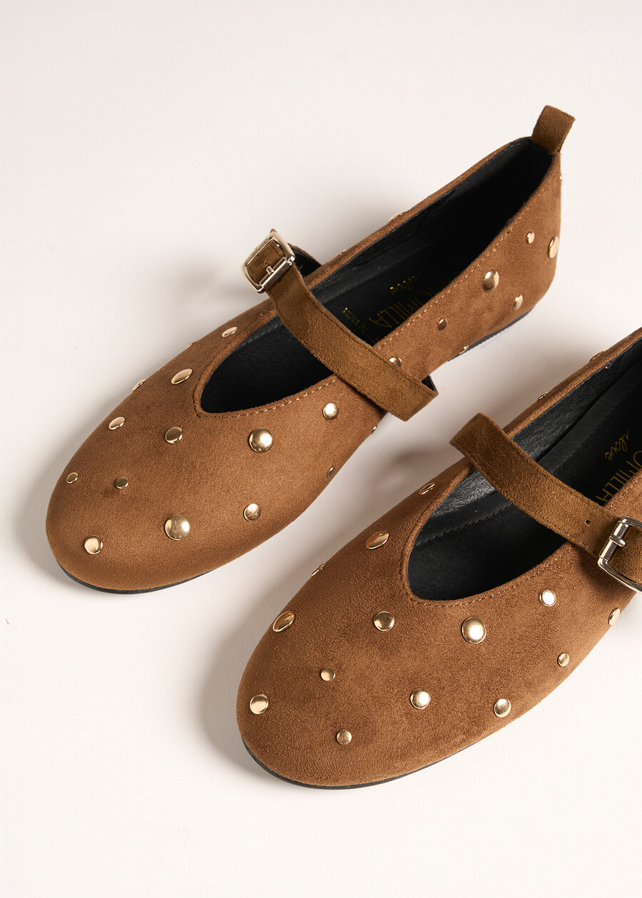 Ballerina Skin in ecocamoscio MARRONE CARAMELLO Donna , immagine n. 3