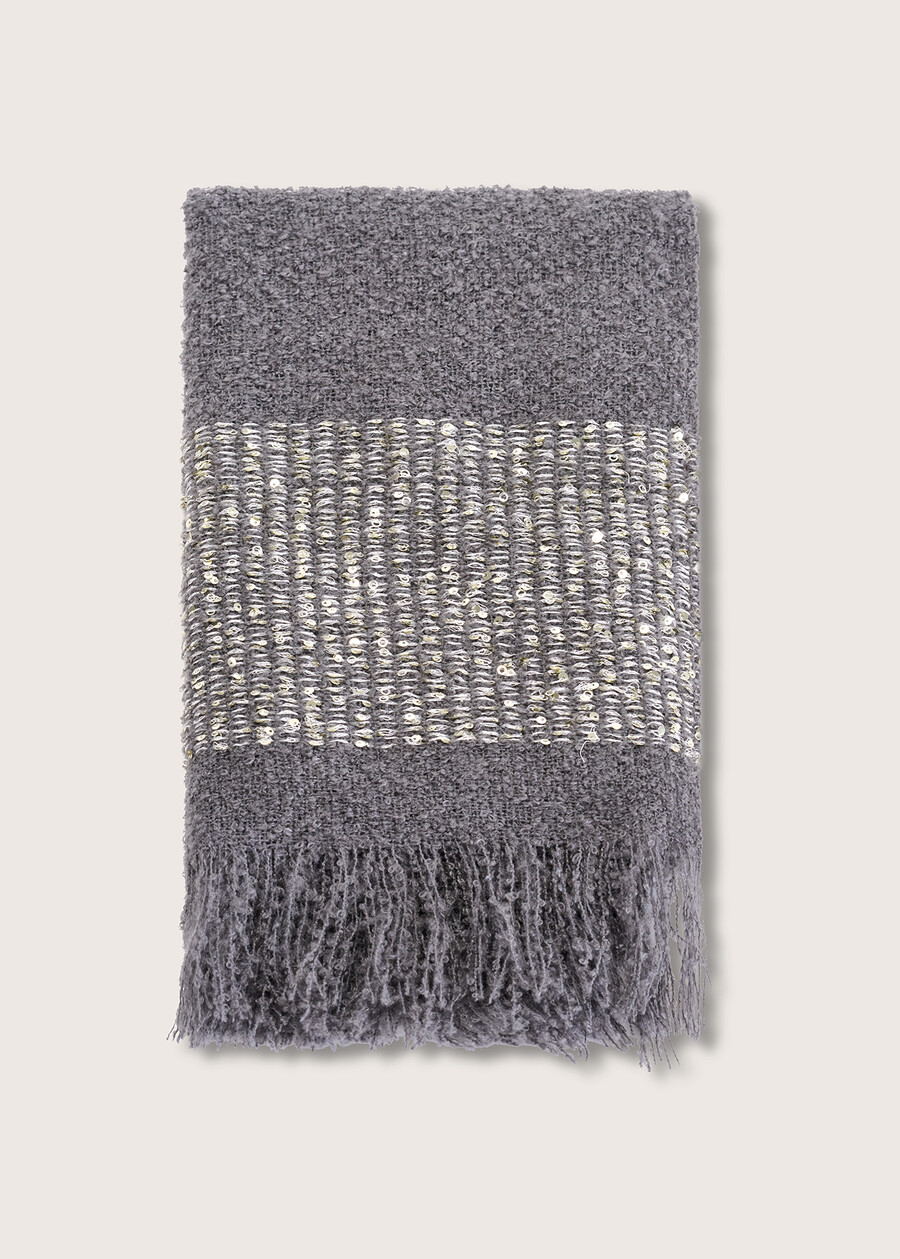 Sciarpa Selenas in tessuto bouclé GRIGIO Donna , immagine n. 2