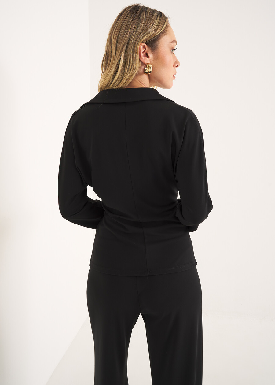 T-shirt Sahara con colletto NERO BLACK Donna , immagine n. 3