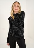 Maglia Makita a collo alto con strass BEIGE LATTENERO Donna immagine n. 2