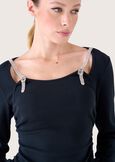 Maglia Spain in cotone NERO BLACK Donna immagine n. 2