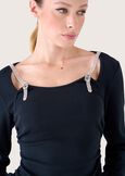 Spain cotton jersey NERO BLACK Woman image number 2