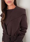 Cardigan Clotilde con collo a scialle MARRONE CAFFEGRIGIO PERLA Donna immagine n. 2