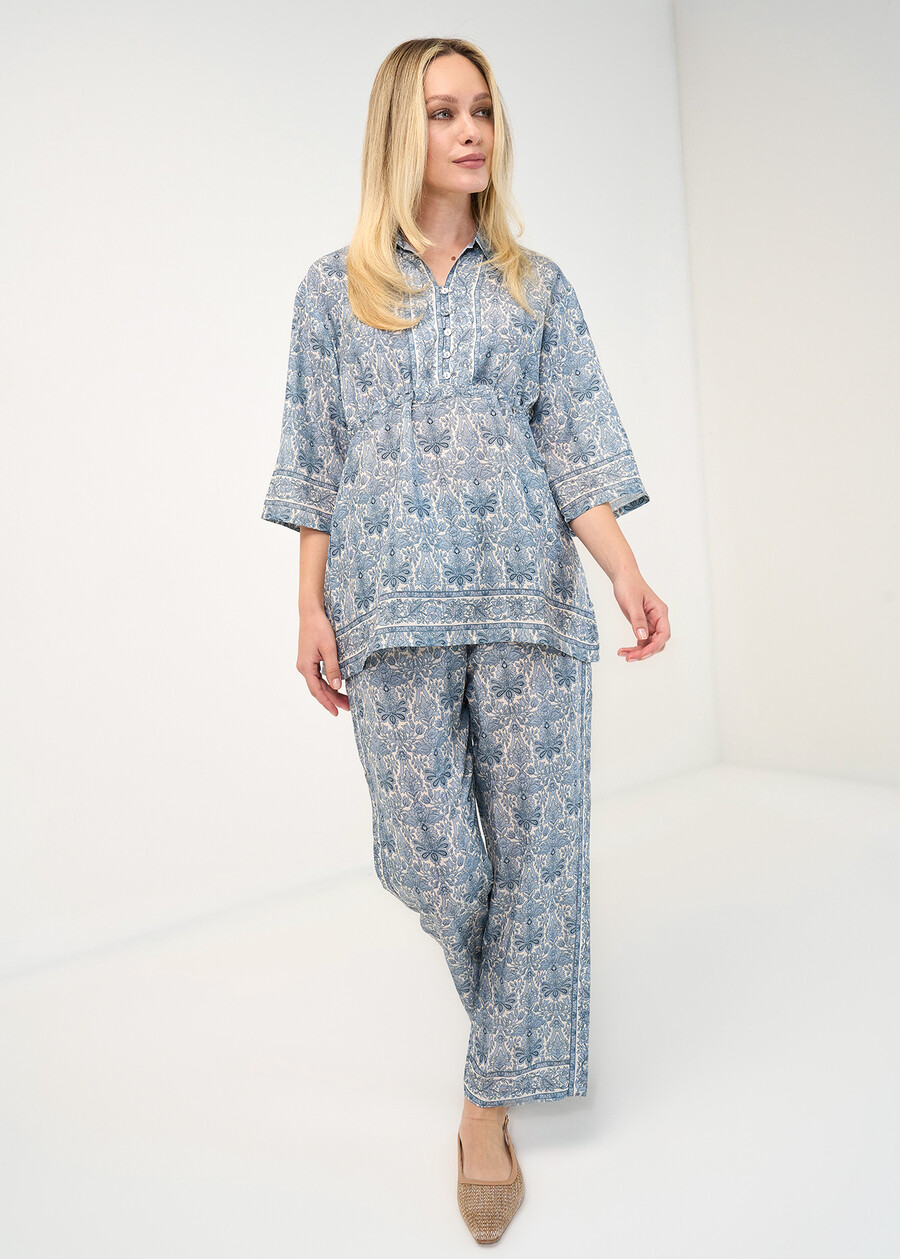 Pantaloni Pablo stampati CELESTE FIORDALISO Donna , immagine n. 1