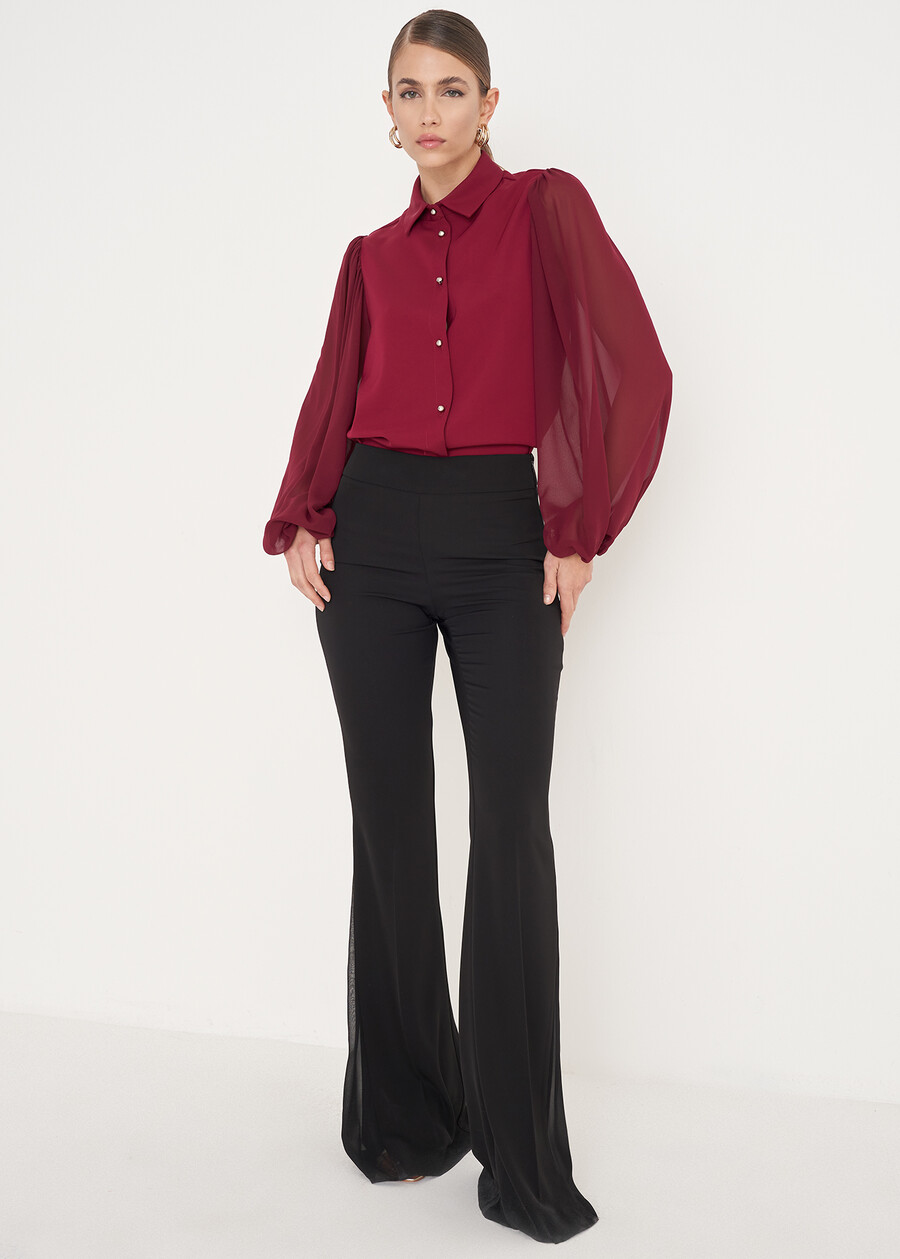 Candida double fabric shirt ROSSONERO BLACK Woman , image number 4