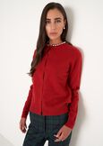 Coeur cardigan with jewel detail ROSSOBEIGE LATTE Woman image number 1