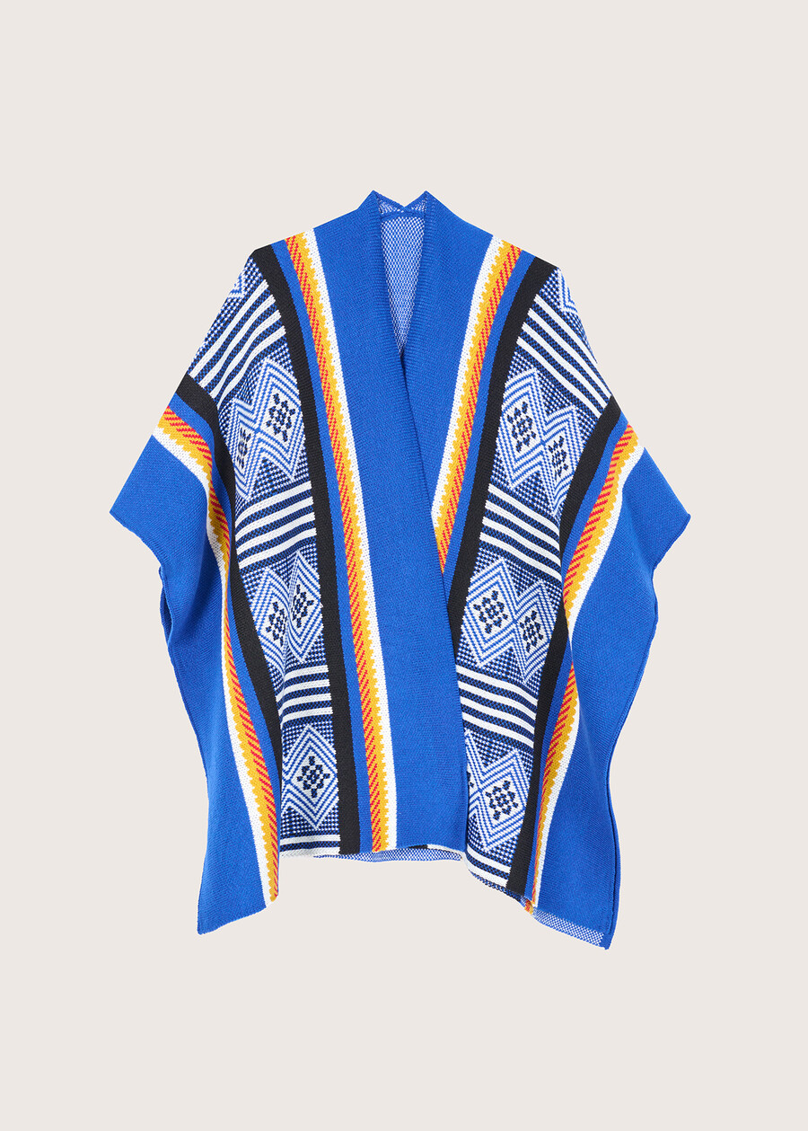 Mantella Martin con fantasia etnica BLU ELETTRICO Donna , immagine n. 4