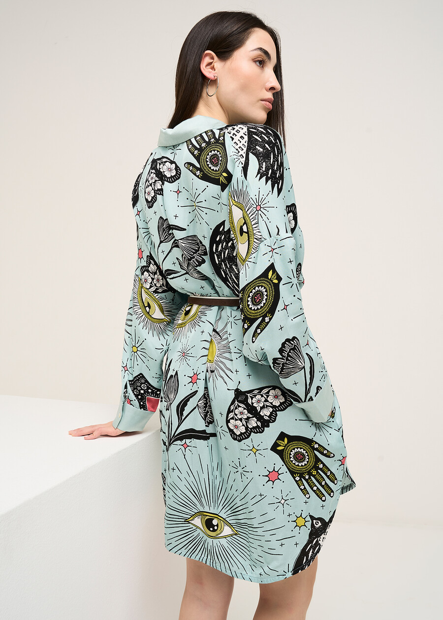 Camicia lunga Cady fantasia VERDE Donna , immagine n. 4