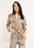 Blusa Bly stampata con ricami BLU AVIONBEIGE Donna immagine n. 1