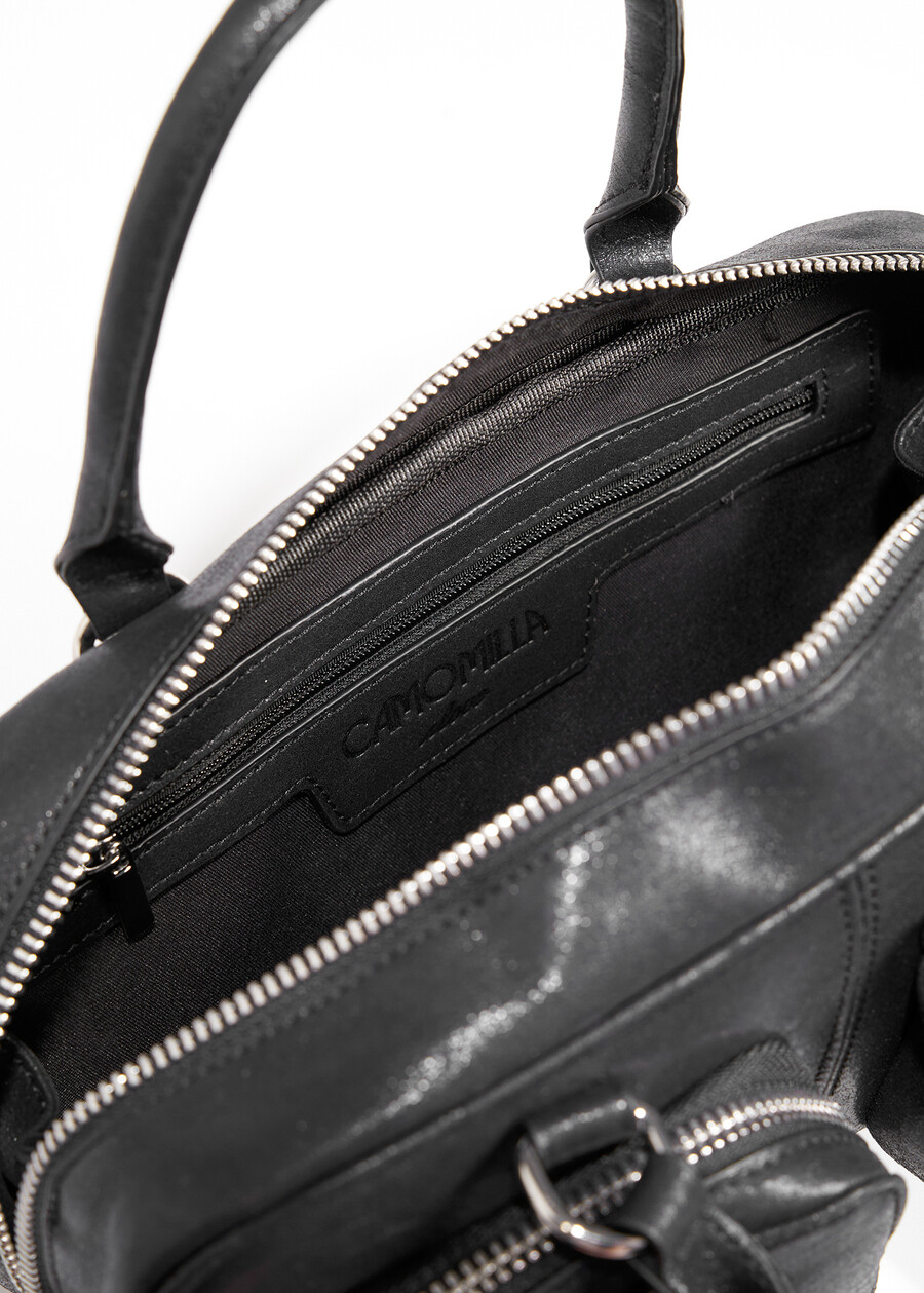 Bauletto Bayla effetto nabuk NERO BLACKGRIGIO CENERE Donna , immagine n. 3