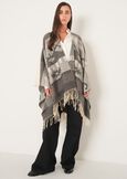 Mantella Maria con stampa azteca BEIGE LATTE Donna immagine n. 1