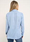Camicia Clarissa in satin jacquard con rouches GRIGIO Donna immagine n. 3