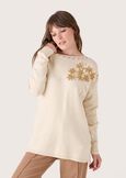 Marsha jersey with embroidery BEIGE LANA Woman image number 1
