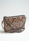 Tonga python-effect crossbody bag MARRONE Woman image number 1