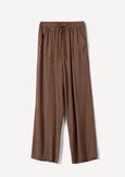 Pantaloni Poly in viscosa e lino MARRONE Donna immagine n. 5