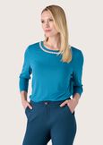 Soleil jersey with crystals BLUE COLONIALVIOLA UVA Woman image number 1