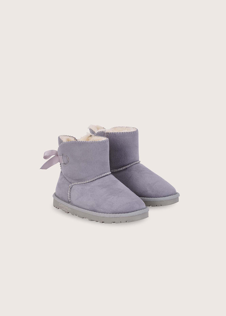 Sahy snowboots in eco-suede for girls GRIGIO MEDIUM GREY Woman , image number 1
