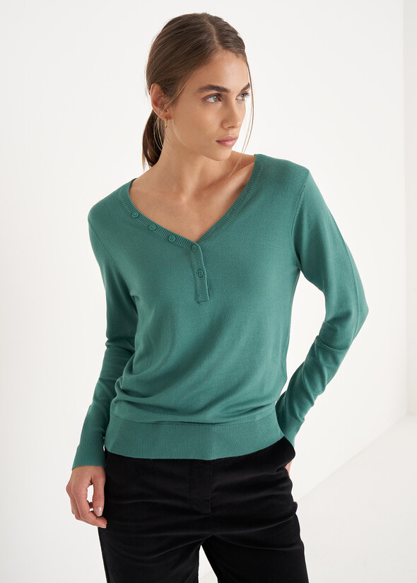 Maglia Megans in viscosa VERDE Donna null