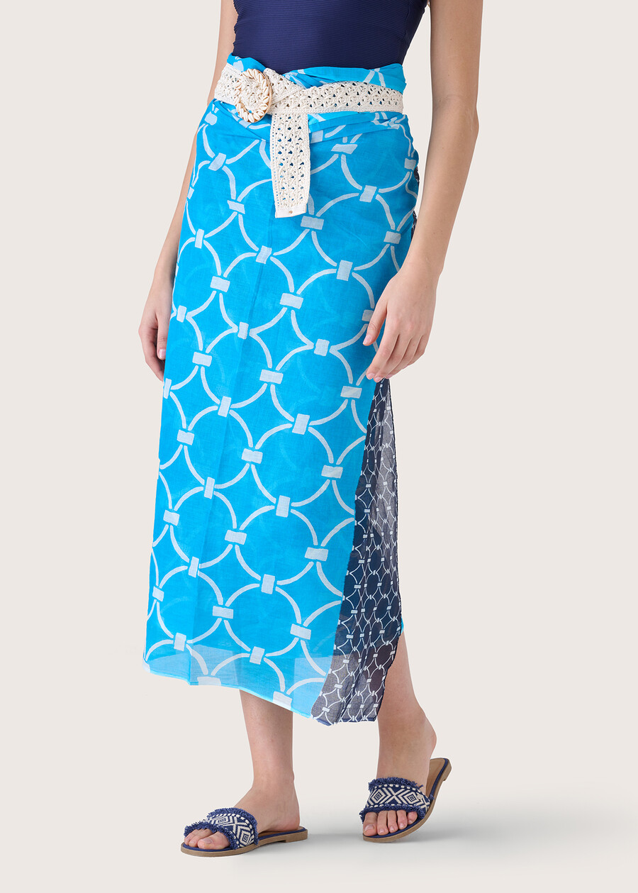 Pervi 100% cotton sarong BLU FRENCH Woman , image number 2
