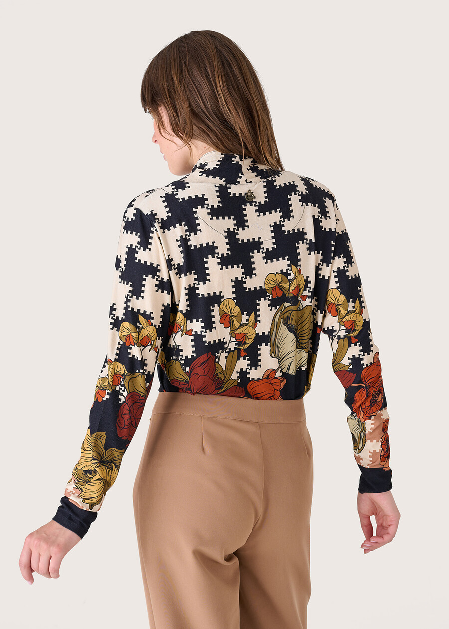 Siria houndstooth jersey BEIGE LANA Woman , image number 3