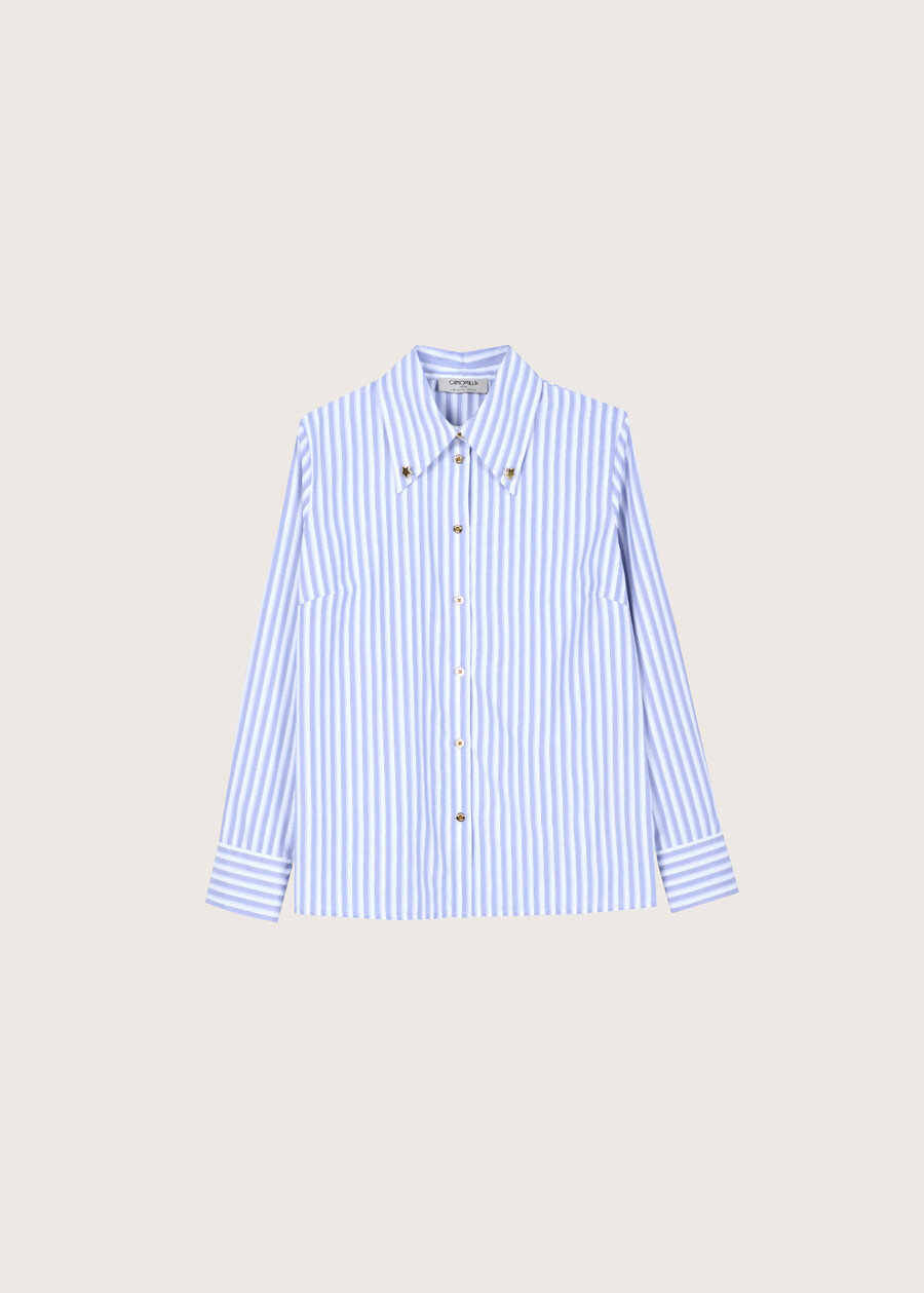 Carolyn striped shirt GRIGIO STONEVERDE AVOCADO Woman , image number 4